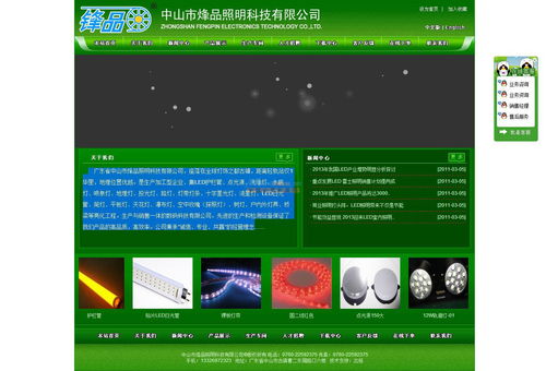 广东省中山市烽品照明科技网站模板多少钱