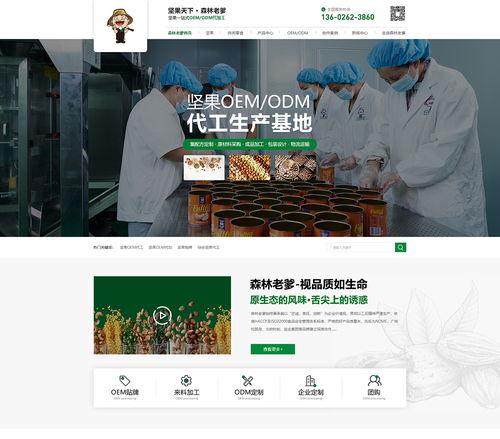 开心果代工营销型网站案例 深圳坚果代加工网站案例